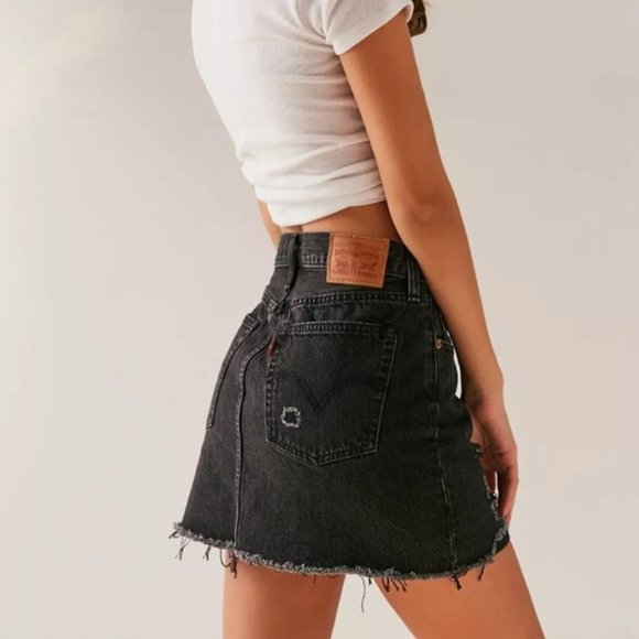 Levi's Deconstructed Skirt in Gimme Danger -26 - Picture 2 of 11